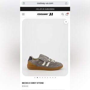 COOLWAY Becks X Grey Stone Suede sneakers